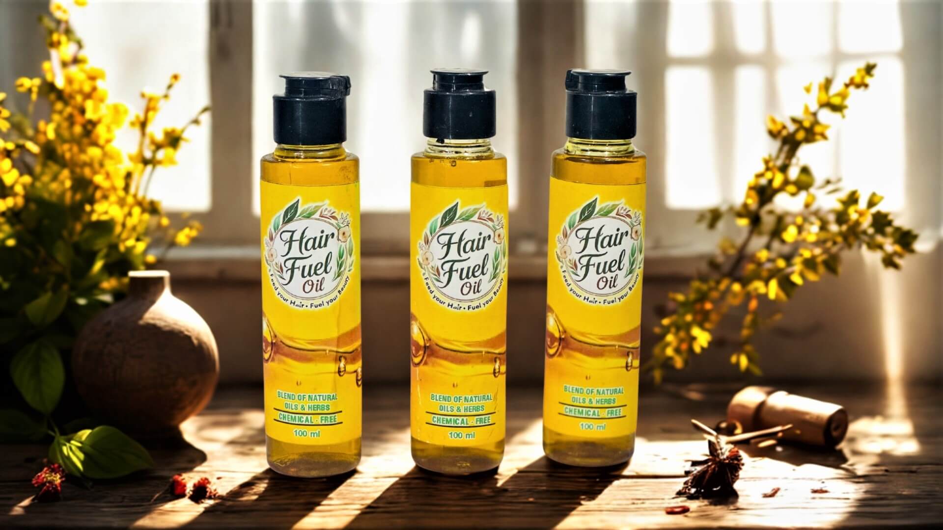 Hair Fuel Oil – 100ml | 100% Natural & Chemical-Free Hair Growth Oil - Hair Fuel oil